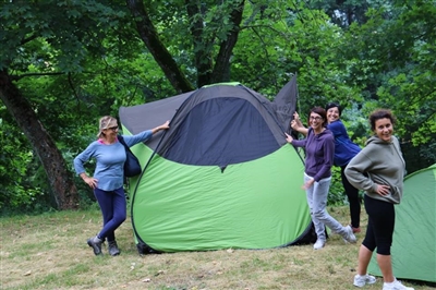 Yoga in tenda a Camaldoli